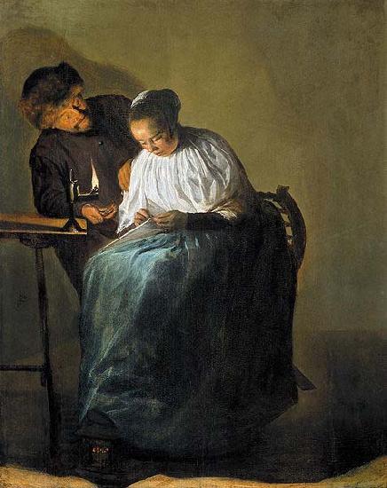 Judith leyster Man offering money to a young woman oil painting picture